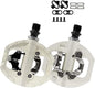 MTB Pedals Clipless SPD Self-Locking Pedals Compatible with Shimano SPD Lightweight Nylon Fiber Bicycle Platform Pedals with Cleat Included for BMX MTB Spin Trekking Bike，9/16" White