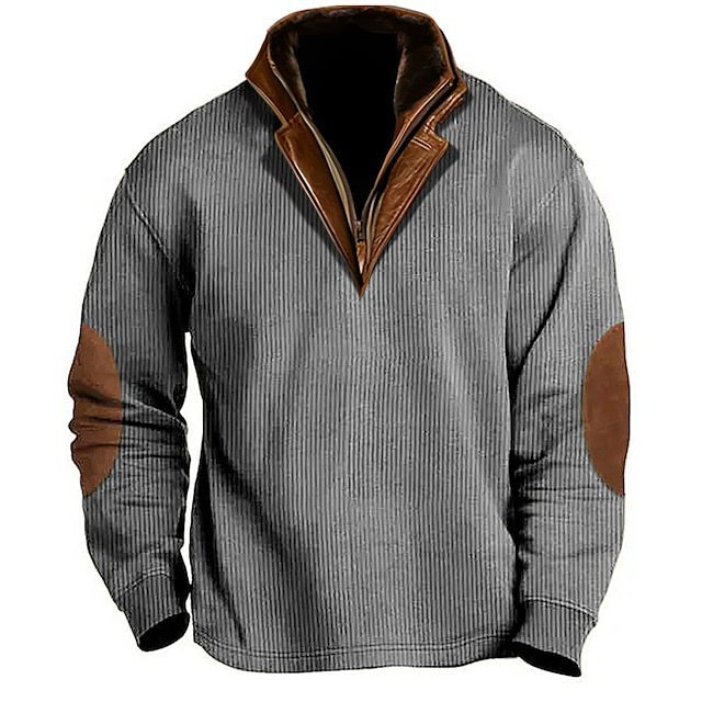 Warm And Loose Outdoor Breathable Stand Collar Men's Sweater Grayceful LLC