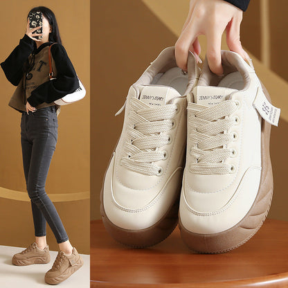 Color Block Height Increasing Sneakers – Lace-Up Low Top FitiqueFit