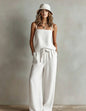 Women's Spaghetti Strap Cami Top & Wide-Leg Pants Two-Piece Set FitiqueFit