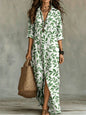 Digital Print Lapel Midi Shirt Dress – 5 Colors, S–3XL FitiqueFit