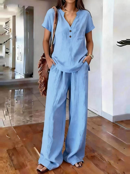 Women’s Casual Solid Color Two Piece Set FitiqueFit