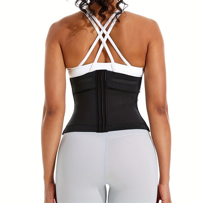 1pc Breathable Polyester Waist Cincher for Women - Medium Control Posture Improvement Shapewear with Adjustable Closure, Knit Fabric Weave, Hand Washable - 1pc NovaCart