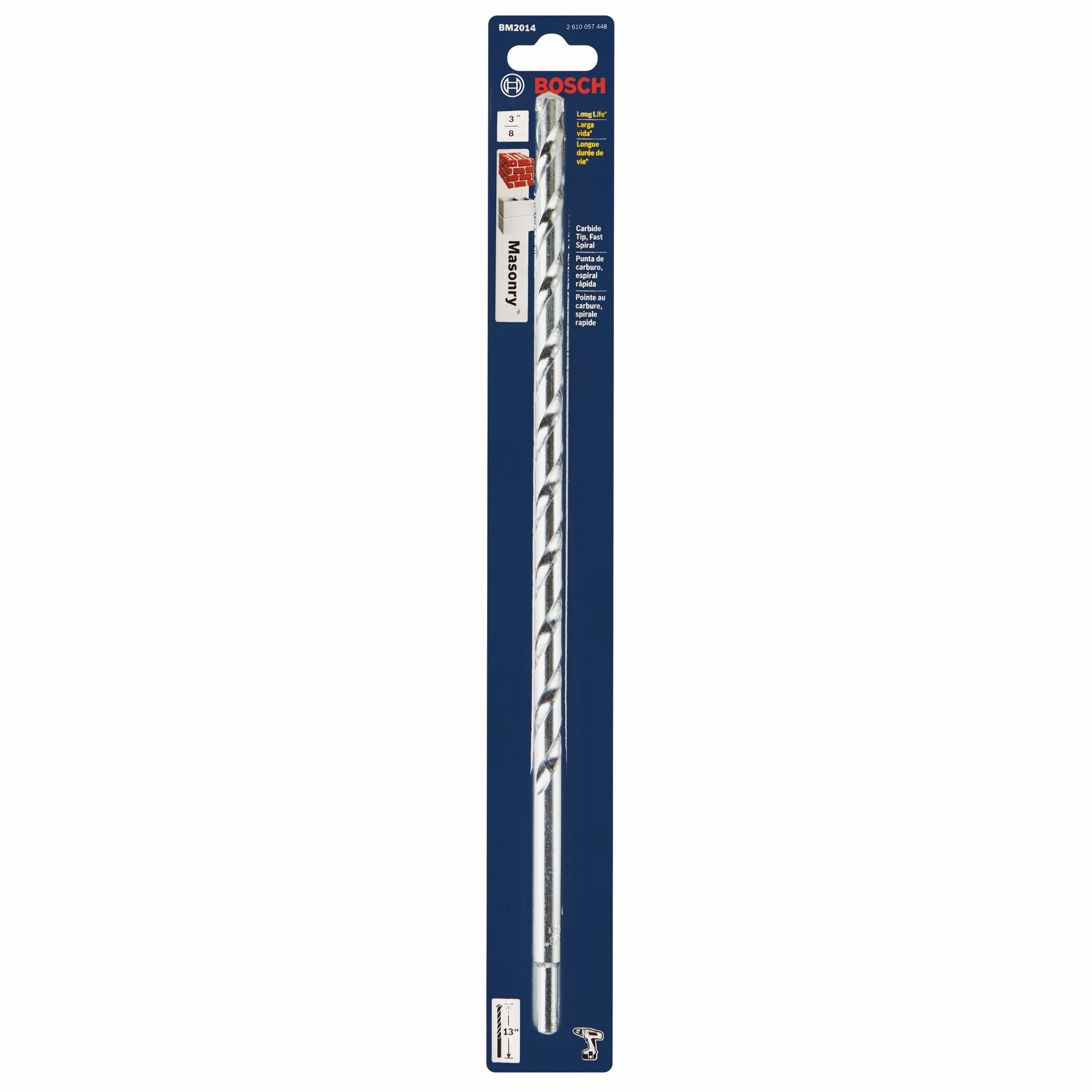 BOSCH BM2014 3/8 In. X 11 In. X 13 In. Fast Spiral Rotary Masonry Drill Bit VM Hardware