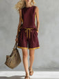 Solid Color Loose Casual Vest and Shorts Set FitiqueFit