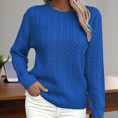 Women’s Textured Crew‑Neck Pullover Top FitiqueFit