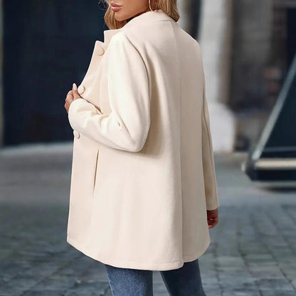 Women’s Elegant Single-Breasted Winter Overcoat FitiqueFit