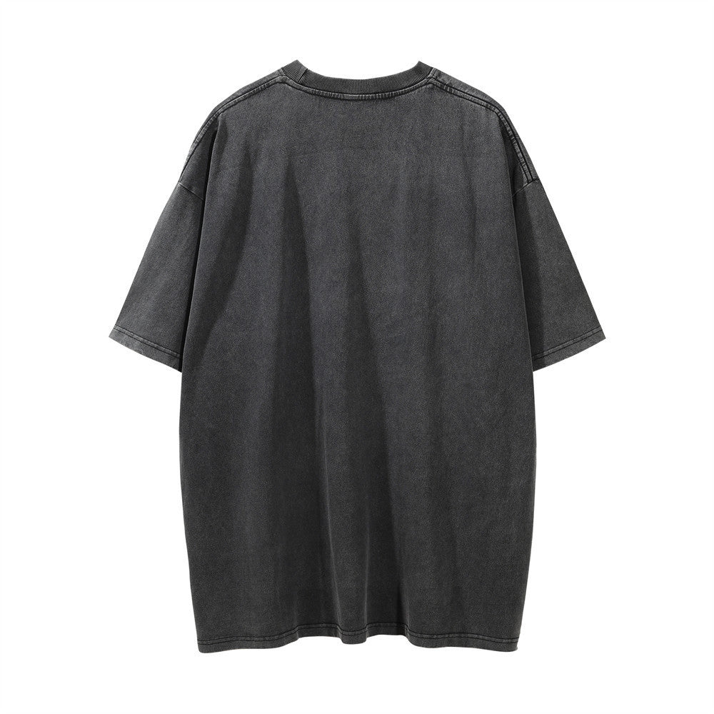 Printed Washed Distressed T-Shirt FitiqueFit