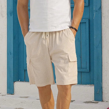 Mens Corduroy Multi-Pocket Shorts For Sports SnagBag