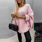 Winter Loose Batwing Sleeve Pullover Sweater Fashion Oversized Knitted Shawl Sweater Tops For Women Clothing Grayceful LLC