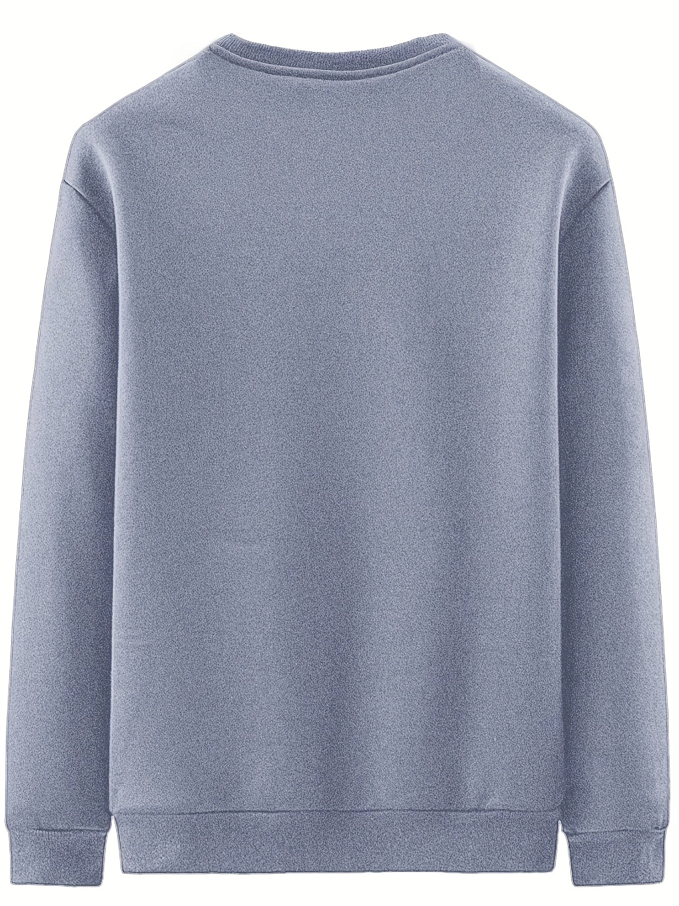 New Men's Casual Fashionable Solid Color Crew Neck Sweatshirts For Autumn And Winter NovaCart