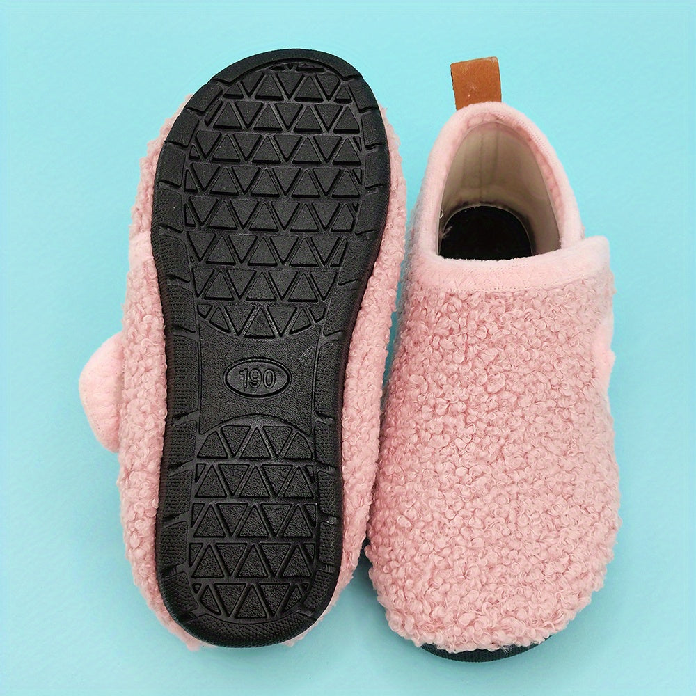 2022 New Spring Winter Cute Girl Home Shoes Thicken Soft Sole Baby Socks Shoes Toddler Warm Lightweight Floor Shoes Little Kids Fashion Faux Fur NovaCart