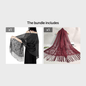 Women's Casual Shawl Wrap - Solid Color, Lightweight Polyester Knit - Going Out Essentials | Fringe Trim | Floral Lace Details NovaCart