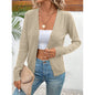 Women’s V‑Neck Button‑Down Cardigan Knit Sweater FitiqueFit
