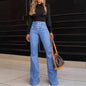 Women's Patchwork Jeans Slim Fit Slimming Stretch Flared Pants See size chart under “more details” The Fashion Celestial
