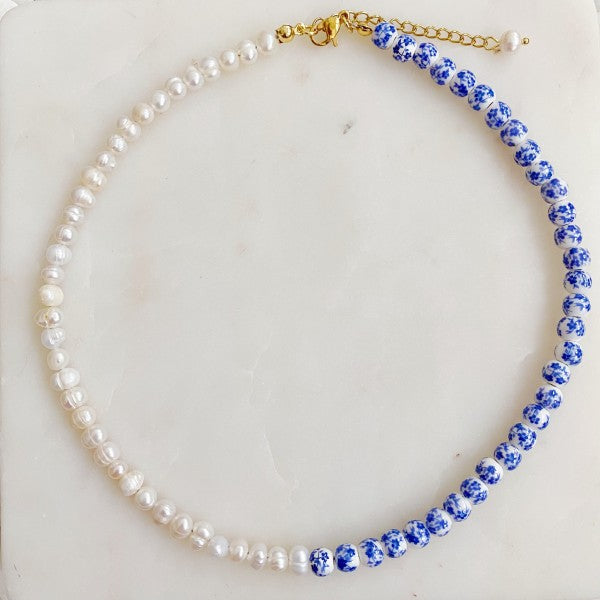 So Fresh Pearl And Porcelain Choker Necklace Shop Style & More | Fresh Looks, Everyday Deals & Free Shipping