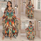 Fashion Personalized Cotton Printed Beach Dress Women Grayceful LLC