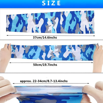 2pcs Arm Sleeves - Warm, Cooling, Sports Sleeve Hand Covers for Running, Fishing, Cycling | Durable Textile Material, Black with Colorful Patterns, Hand Washable, Sports Armwear | Patterned Sleeve | Woven Texture NovaCart