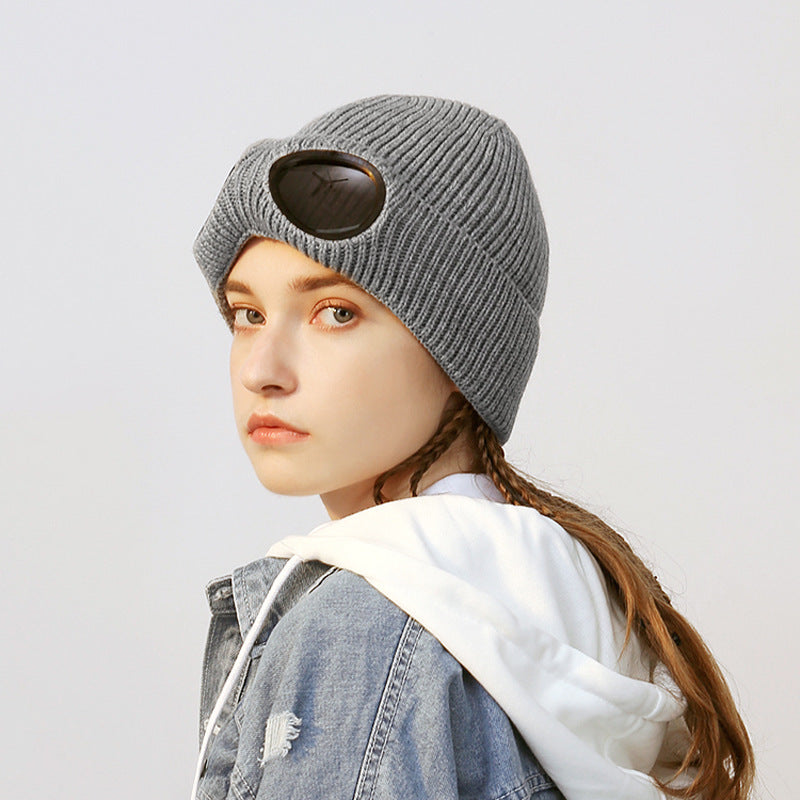 Women’s Pilot Wool Knit Hat – Winter Warm Knitted Aviator-Style Hat FitiqueFit