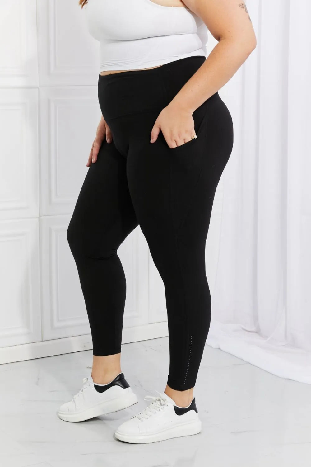 Leggings Depot Full Size Strengthen and Lengthen Reflective Dot Active Leggings New Era Fashion LLc