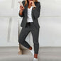 Lapel Blazer & Drawstring Trousers OL Suit – 12 Colors XS–3XL FitiqueFit