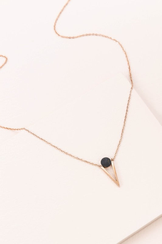 Tensly Point Stone Necklace | Rose Gold (14K) Shop Style & More | Fresh Looks, Everyday Deals & Free Shipping