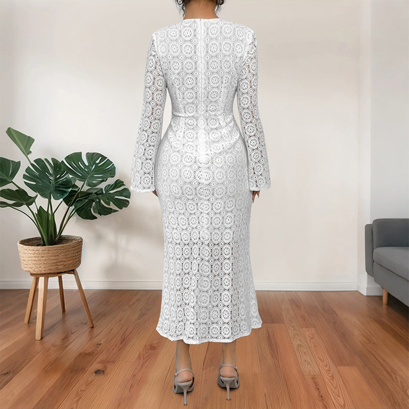 Lace Slim Fishtail Female Dress Grayceful LLC