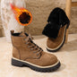Women’s Lace-Up Suede Fleece-Lined Ankle Boots | Cozy Winter Boots FitiqueFit