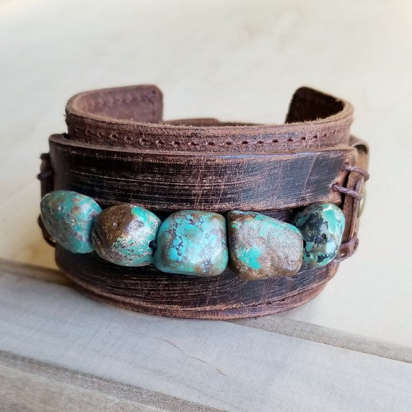 Wide Cuff with African Turquoise Chunks Shop Style & More | Fresh Looks, Everyday Deals & Free Shipping