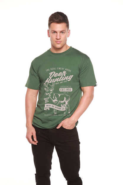 Deer Hunting Men's Bamboo Viscose/Organic Cotton Short Sleeve Graphic T-Shirt Spun Bamboo