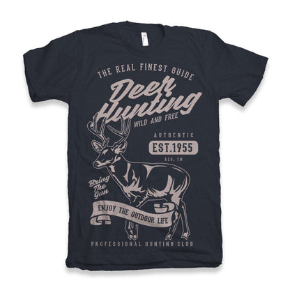 Deer Hunting Men's Bamboo Viscose/Organic Cotton Short Sleeve Graphic T-Shirt Spun Bamboo