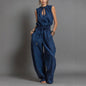 Women's Sleeveless High-Waist Wide-Leg Pleated Jumpsuit FitiqueFit