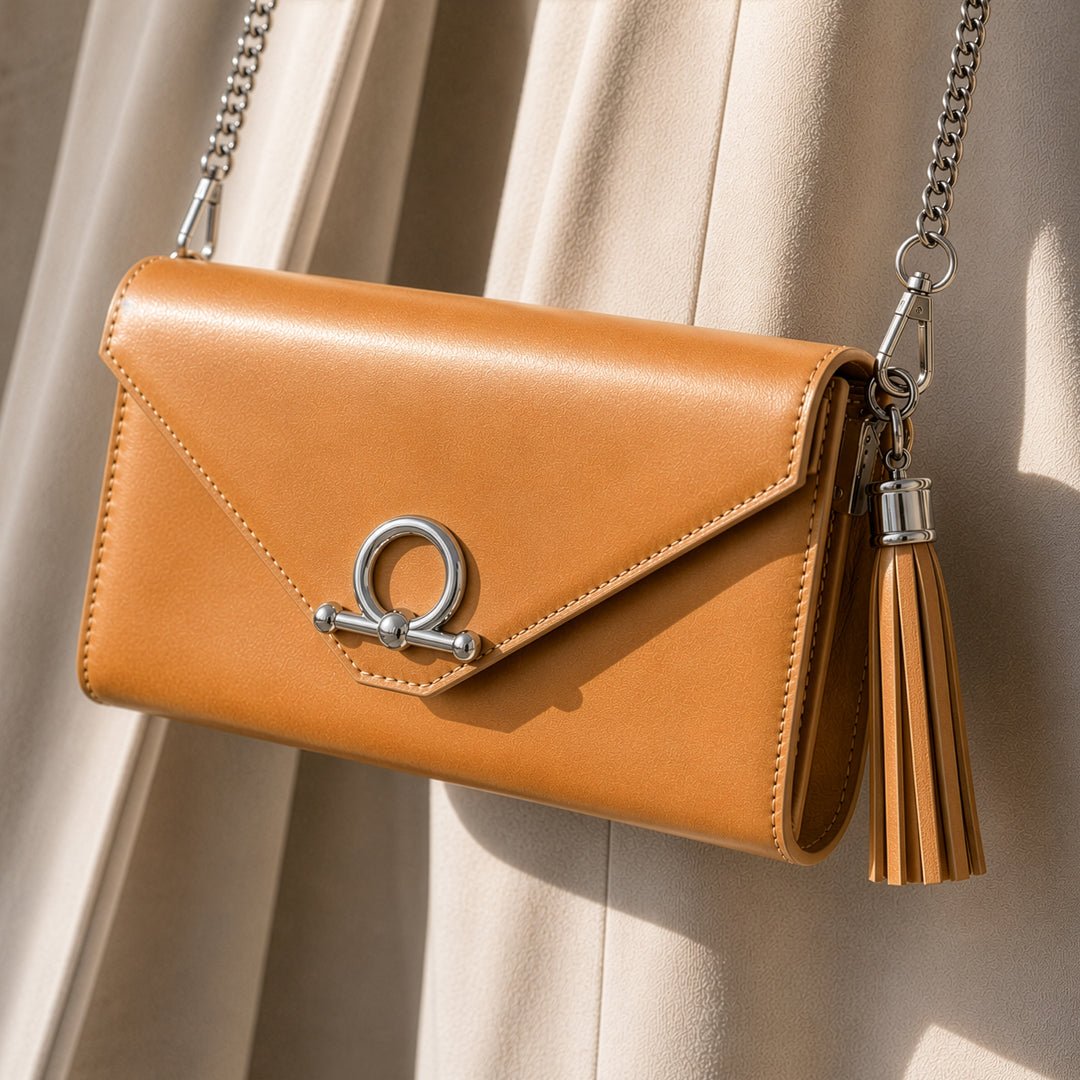 Del Mar - Horse Bit Crossbody Luxury Leather Handbag in Caramel Urban-Equestrian