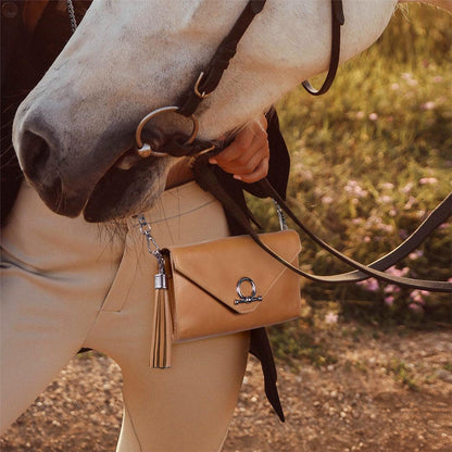 Del Mar - Horse Bit Crossbody Luxury Leather Handbag in Caramel Urban-Equestrian