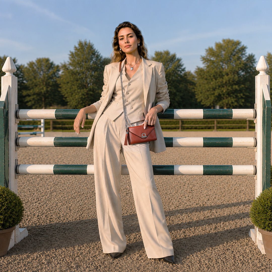 Del Mar - Horse Bit Crossbody Luxury Leather Handbag in Cognac Urban-Equestrian