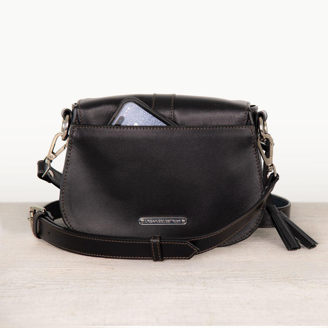 Del Rey - Equestrian Horse Bit Crossbody Luxury Leather Handbag in Black Urban-Equestrian