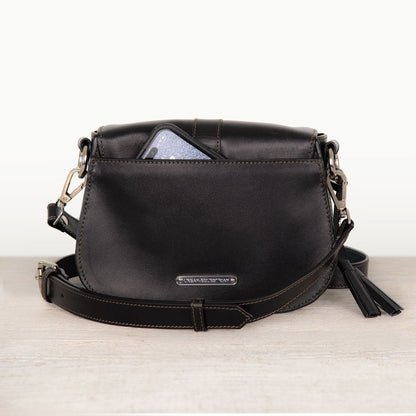 Del Rey - Equestrian Horse Bit Crossbody Luxury Leather Handbag in Black Urban-Equestrian