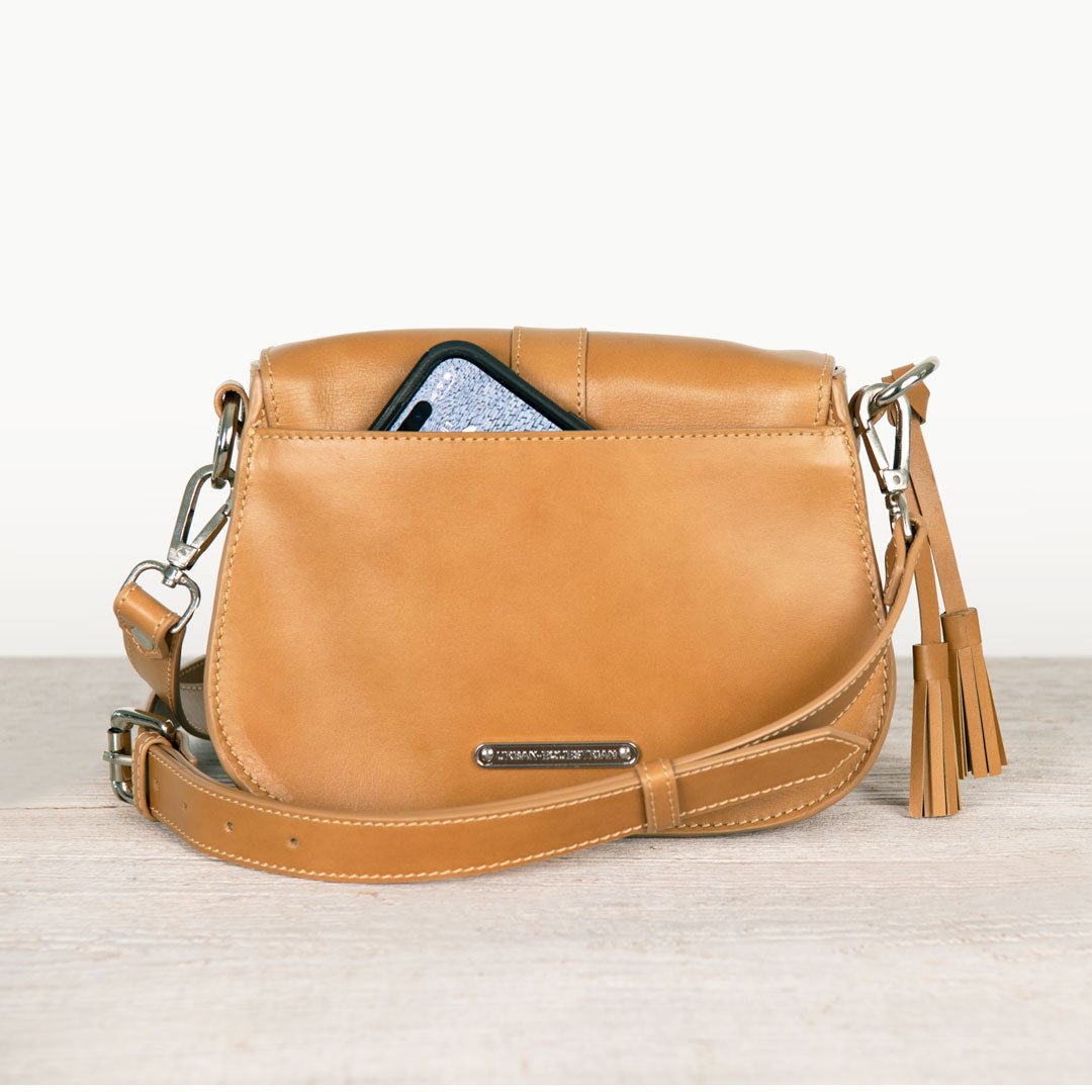 Del Rey - Equestrian Horse Bit Crossbody Luxury Leather Handbag in Caramel Urban-Equestrian