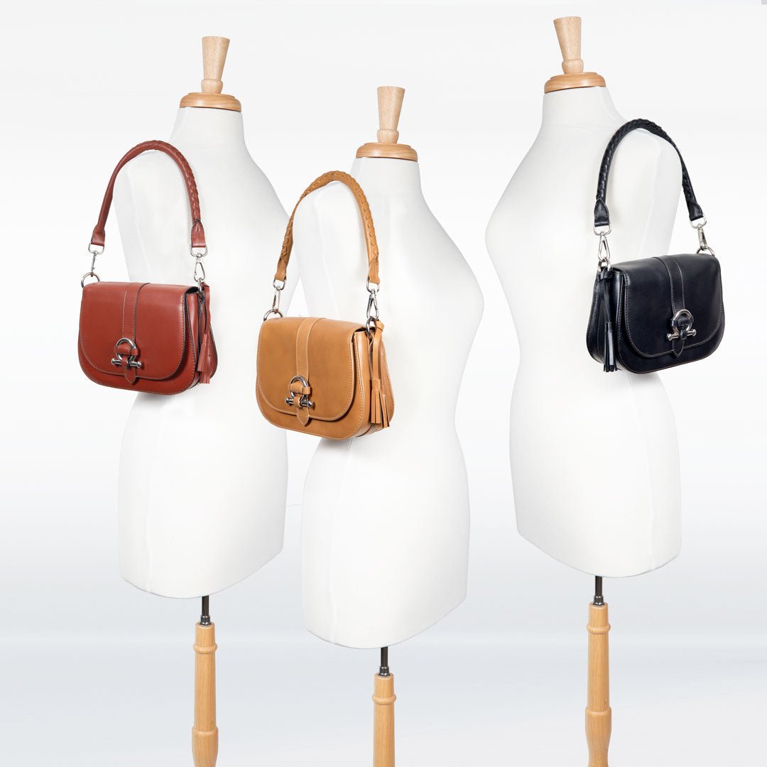 Del Rey - Equestrian Horse Bit Crossbody Luxury Leather Handbag in Black Urban-Equestrian