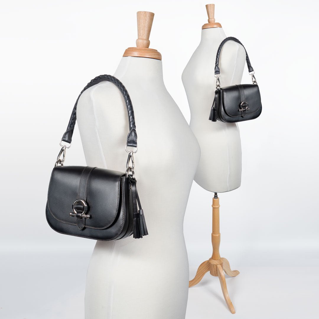 Del Rey - Equestrian Horse Bit Crossbody Luxury Leather Handbag in Black Urban-Equestrian