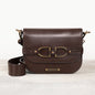Delaney - Equestrian Stirrup Crossbody Luxury Leather Handbag in Deep Brown Urban-Equestrian