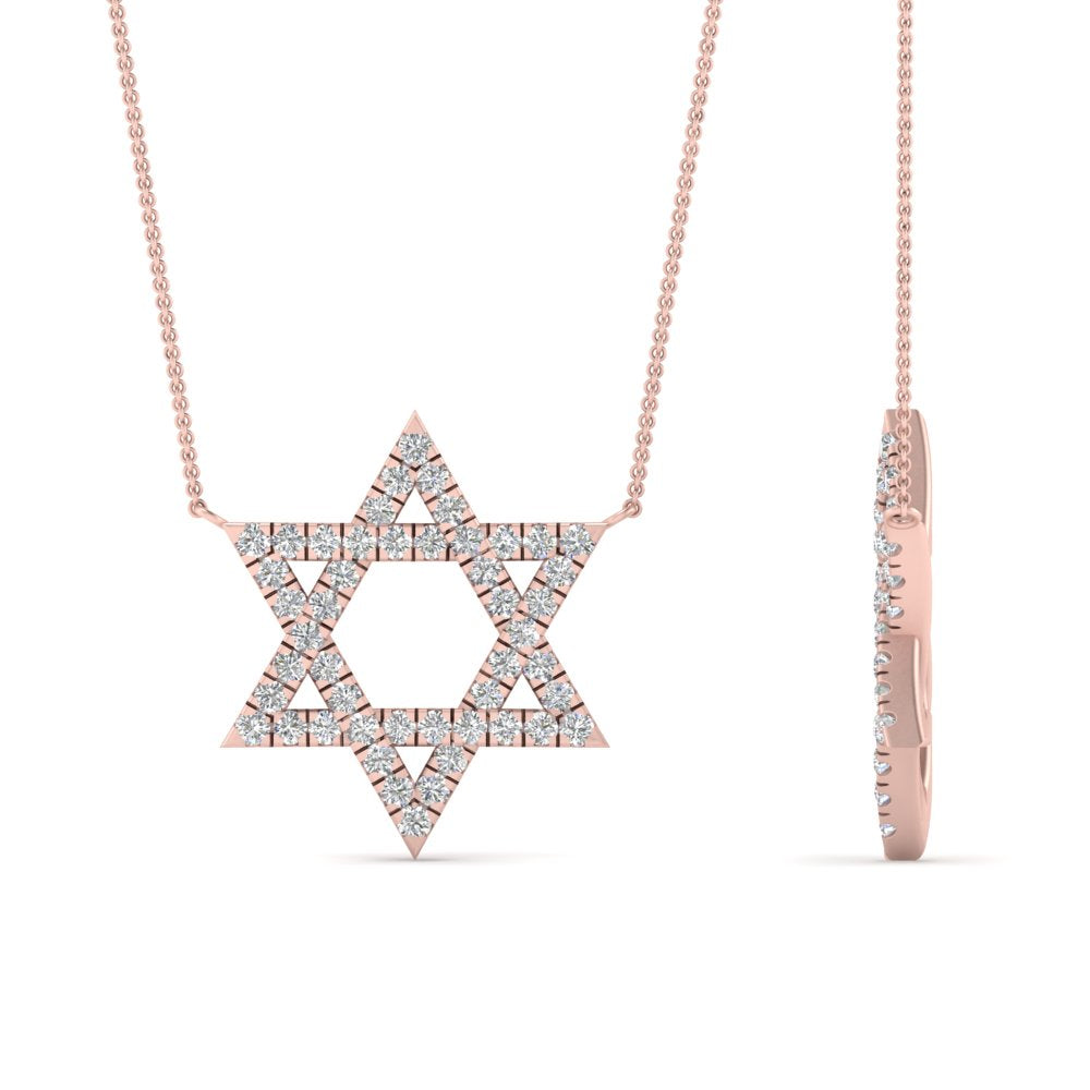Star Of David Delicate Diamond Pendant Fascinating Diamonds