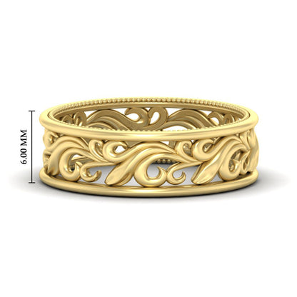 Filigree Women Wedding Band Fascinating Diamonds