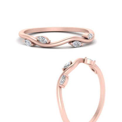 Vine Marquise Simple Wedding Band Fascinating Diamonds
