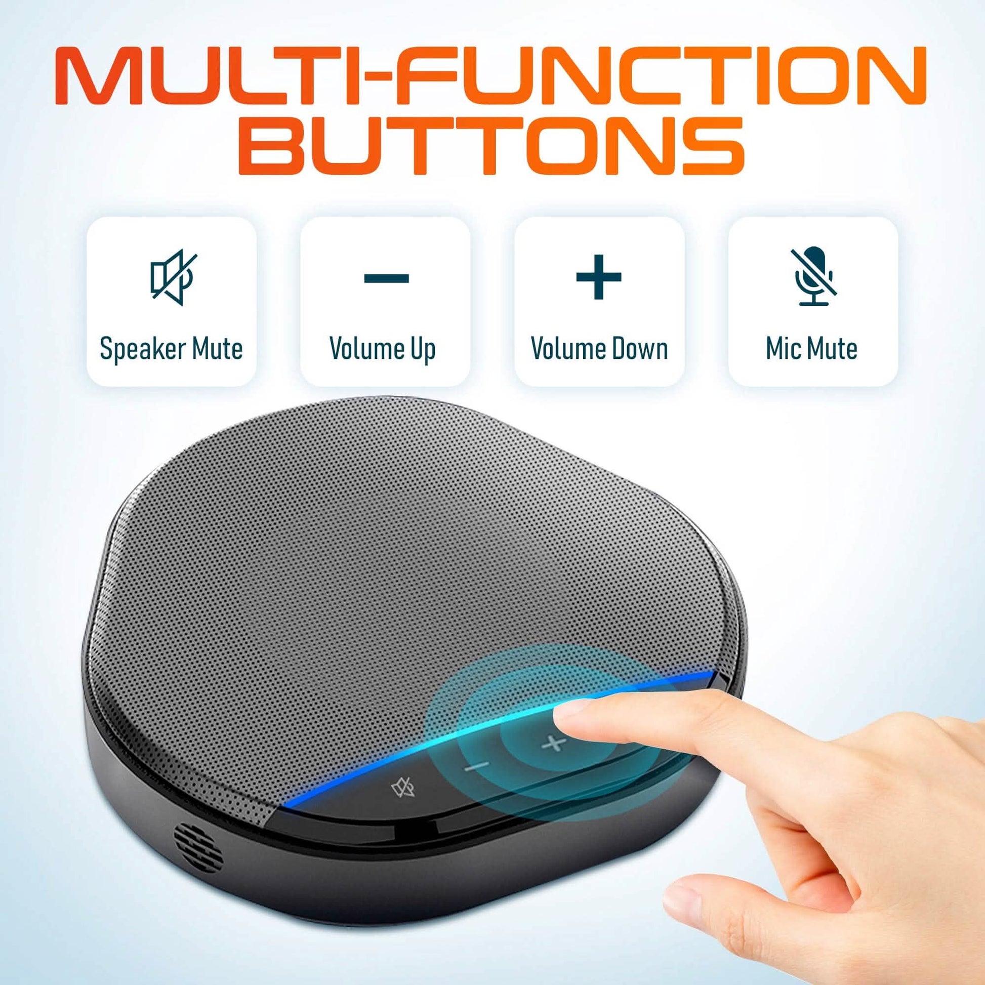 Delton C3900 USB Conference Speaker and Microphone, AI Noise Reduction, 5W Speaker, 16 ft Pickup Distance, 360Â° Voice Pickup Conference Speaker for Office, Home, Online Meetings and More - Black DailySale