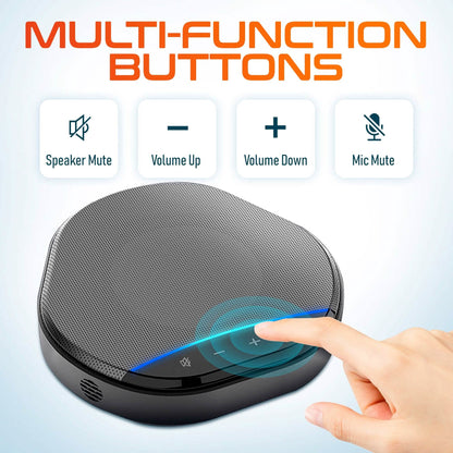 Delton C3900 USB Conference Speaker and Microphone, AI Noise Reduction, 5W Speaker, 16 ft Pickup Distance, 360Â° Voice Pickup Conference Speaker for Office, Home, Online Meetings and More - Black DailySale
