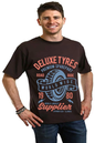 Deluxe Tyres Men's Bamboo Viscose/Organic Cotton Short Sleeve Graphic T-Shirt