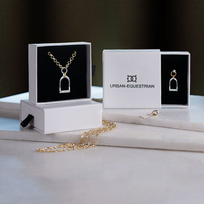 Denby - Riding Stirrup Earring in Two Tone Urban-Equestrian