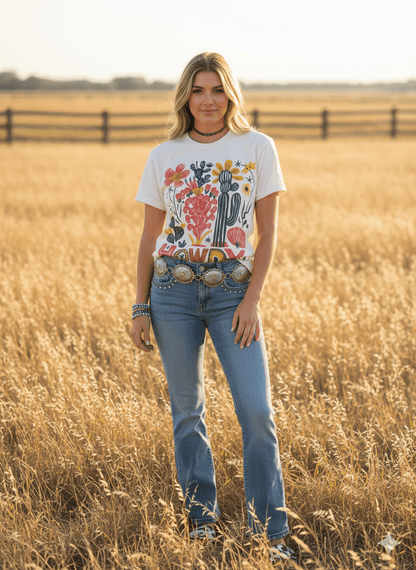 Desert Bloom Howdy Graphic Tee Wild Junkie