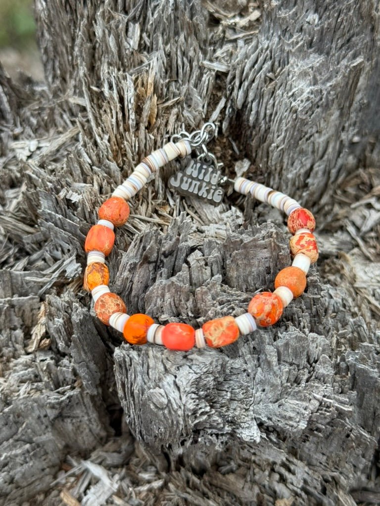 Desert Ember Beaded Shell Bracelet Wild Junkie